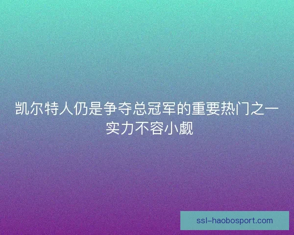 凯尔特人仍是争夺总冠军的重要热门之一 实力不容小觑